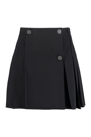 Pleated mini skirt-0